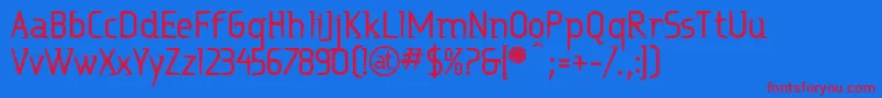 Ritabd Font – Red Fonts on Blue Background