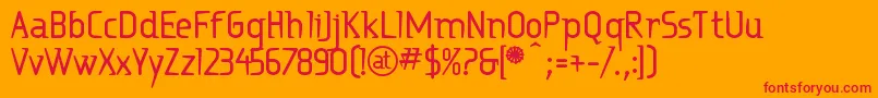 Ritabd Font – Red Fonts on Orange Background