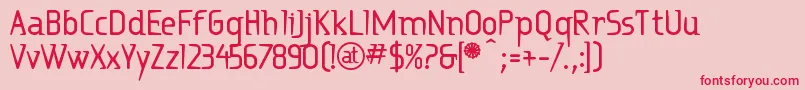 Ritabd Font – Red Fonts on Pink Background