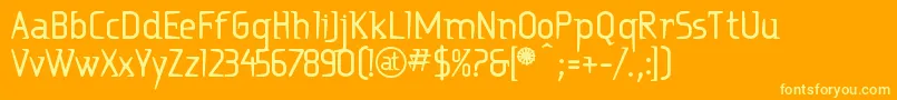 Ritabd Font – Yellow Fonts on Orange Background