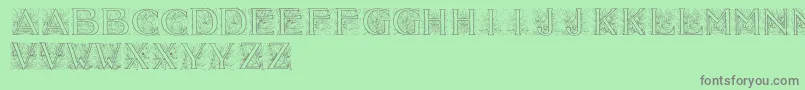 Acorn ffy Font – Gray Fonts on Green Background