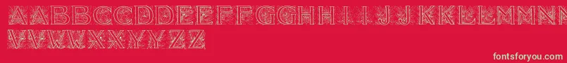 Acorn ffy Font – Green Fonts on Red Background