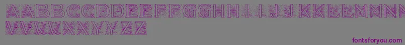 Acorn ffy Font – Purple Fonts on Gray Background