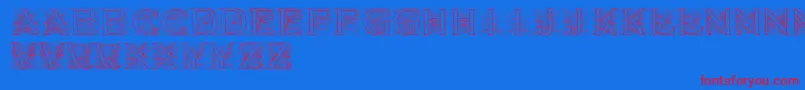 Acorn ffy Font – Red Fonts on Blue Background