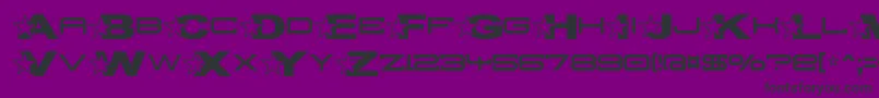 Troglop-Schriftart – Schwarze Schriften auf violettem Hintergrund