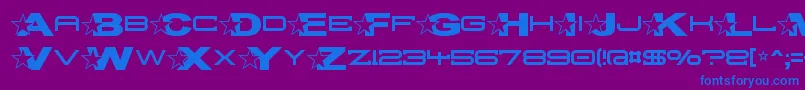 Troglop-fontti – siniset fontit violetilla taustalla