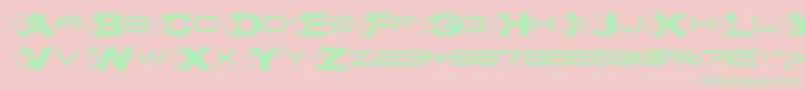 Troglop-Schriftart – Grüne Schriften auf rosa Hintergrund