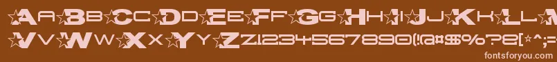 Troglop Font – Pink Fonts on Brown Background