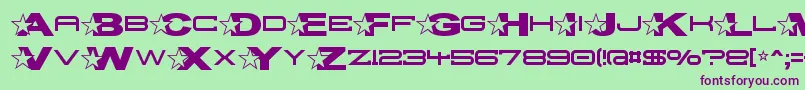 Troglop-fontti – violetit fontit vihreällä taustalla