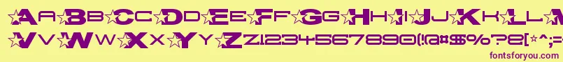 Troglop Font – Purple Fonts on Yellow Background