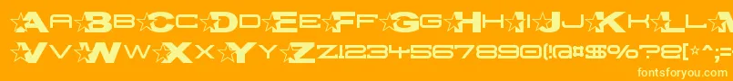 Troglop Font – Yellow Fonts on Orange Background