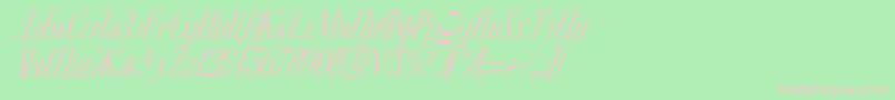 Cyberv2ci Font – Pink Fonts on Green Background