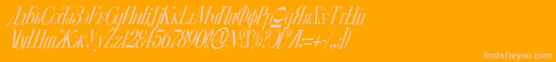 Cyberv2ci Font – Pink Fonts on Orange Background