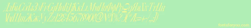 Cyberv2ci Font – Yellow Fonts on Green Background