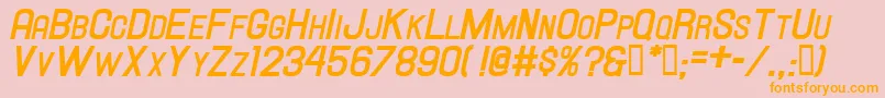 HallandaleScBoldIt.Jl Font – Orange Fonts on Pink Background