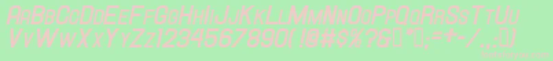 HallandaleScBoldIt.Jl Font – Pink Fonts on Green Background