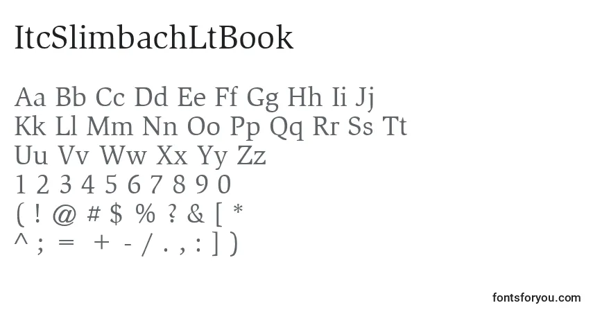 Шрифт ItcSlimbachLtBook – алфавит, цифры, специальные символы