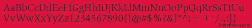 ItcSlimbachLtBook Font – Black Fonts on Red Background