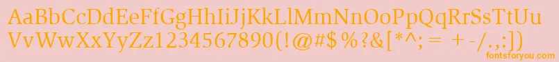 ItcSlimbachLtBook Font – Orange Fonts on Pink Background