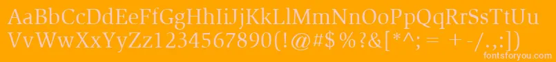 ItcSlimbachLtBook Font – Pink Fonts on Orange Background