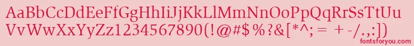 ItcSlimbachLtBook Font – Red Fonts on Pink Background