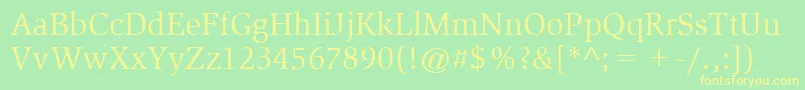 Saiba mais sobre a fonte ItcSlimbachLtBook Fonte ItcSlimbachLtBook – fontes amarelas em um fundo verde