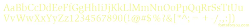 ItcSlimbachLtBook Font – Yellow Fonts on White Background