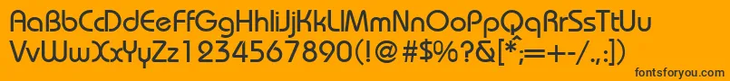 Шрифт RoundhousemediumRegularDb – чёрные шрифты на оранжевом фоне