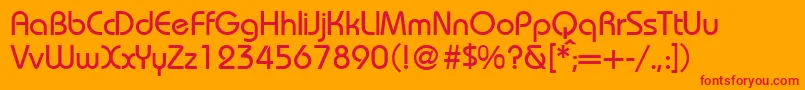 RoundhousemediumRegularDb Font – Red Fonts on Orange Background