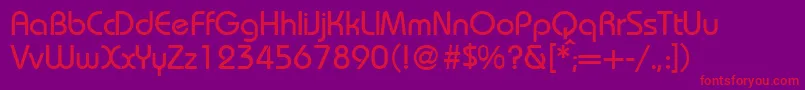 RoundhousemediumRegularDb Font – Red Fonts on Purple Background