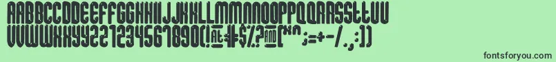 Dissolve Font – Black Fonts on Green Background