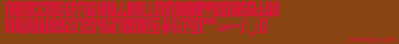 Dissolve Font – Red Fonts on Brown Background