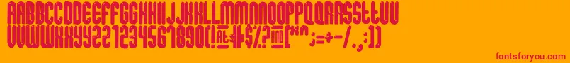 Dissolve-Schriftart – Rote Schriften auf orangefarbenem Hintergrund