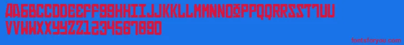 Russian Font – Red Fonts on Blue Background