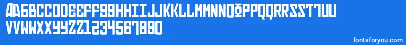 Russian Font – White Fonts on Blue Background