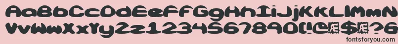 ObloquySolidBrk Font – Black Fonts on Pink Background