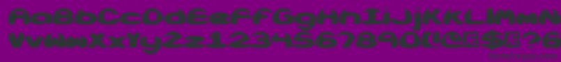 ObloquySolidBrk Font – Black Fonts on Purple Background