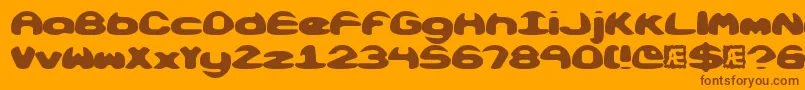 ObloquySolidBrk Font – Brown Fonts on Orange Background