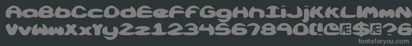 ObloquySolidBrk Font – Gray Fonts on Black Background