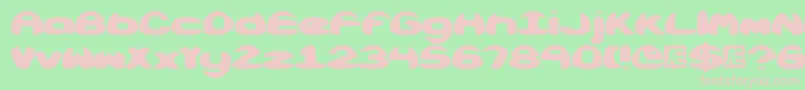 ObloquySolidBrk Font – Pink Fonts on Green Background