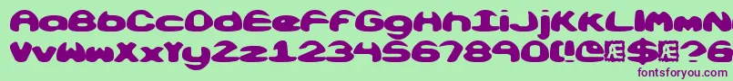 ObloquySolidBrk Font – Purple Fonts on Green Background