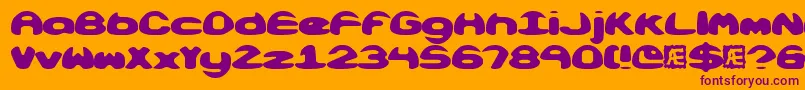 ObloquySolidBrk Font – Purple Fonts on Orange Background