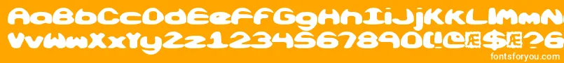 ObloquySolidBrk Font – White Fonts on Orange Background