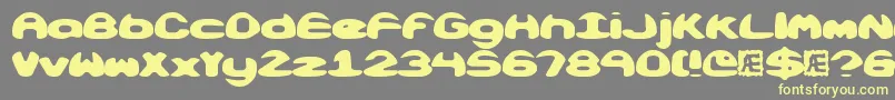 ObloquySolidBrk Font – Yellow Fonts on Gray Background