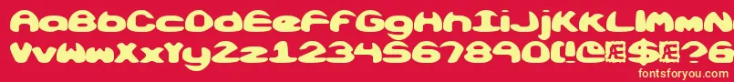 ObloquySolidBrk Font – Yellow Fonts on Red Background