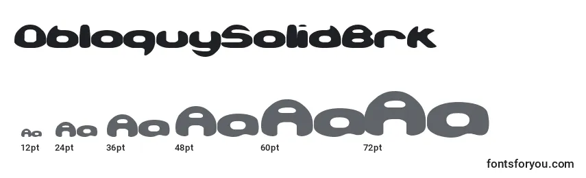 ObloquySolidBrk Font Sizes