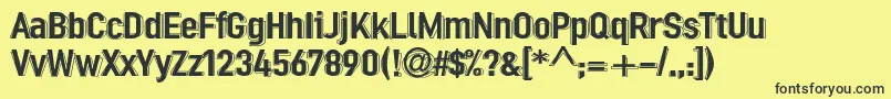 LinotypeOrdinarDouble Font – Black Fonts on Yellow Background