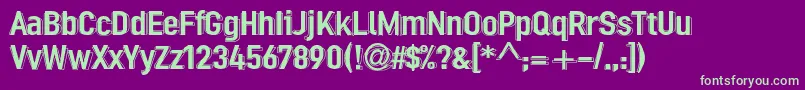 LinotypeOrdinarDouble Font – Green Fonts on Purple Background