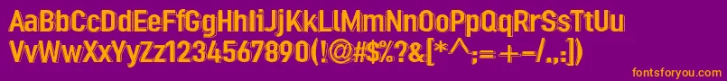 LinotypeOrdinarDouble Font – Orange Fonts on Purple Background