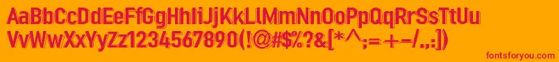 LinotypeOrdinarDouble Font – Red Fonts on Orange Background